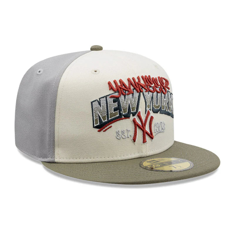 New Era 59FIFTY New York Yankees MLB Tagged Energy Grey Cream