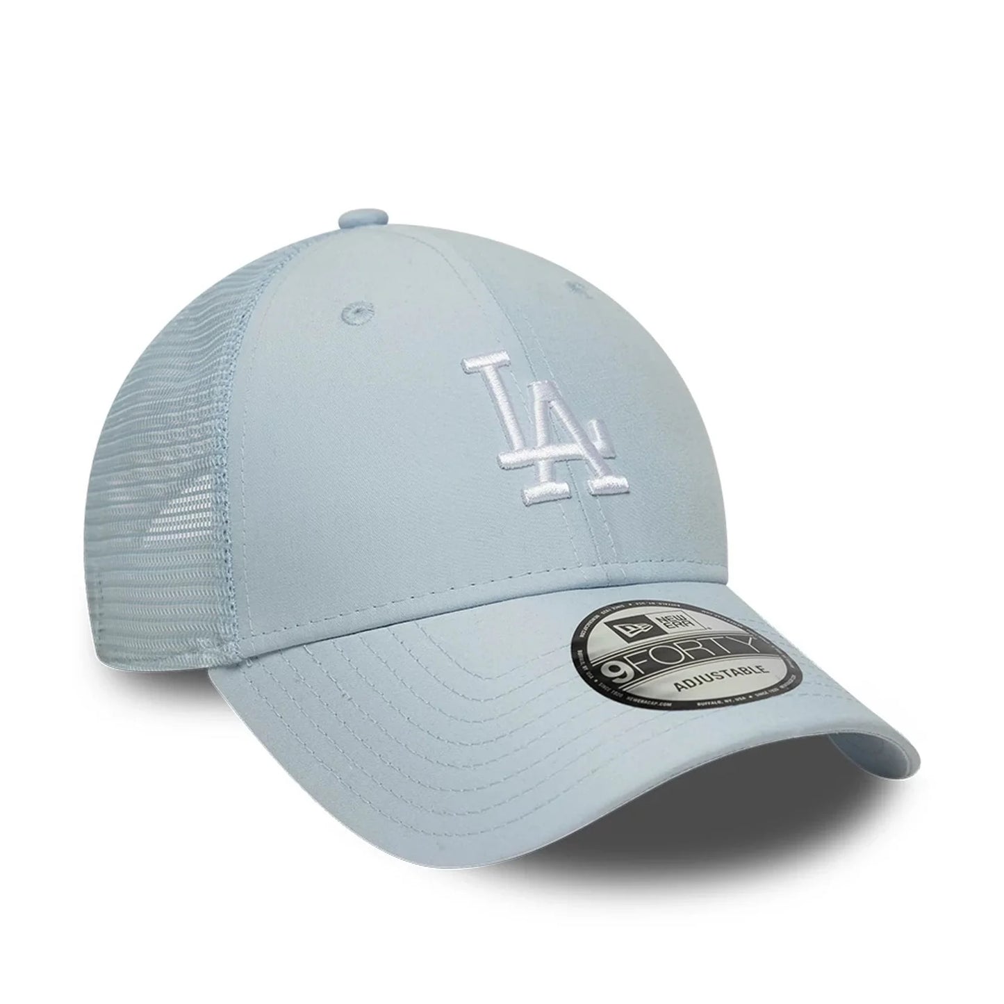 NEW ERA LA Dodgers MLB Homefield Pastel Blue 9FORTY Trucker Adjustable Cap