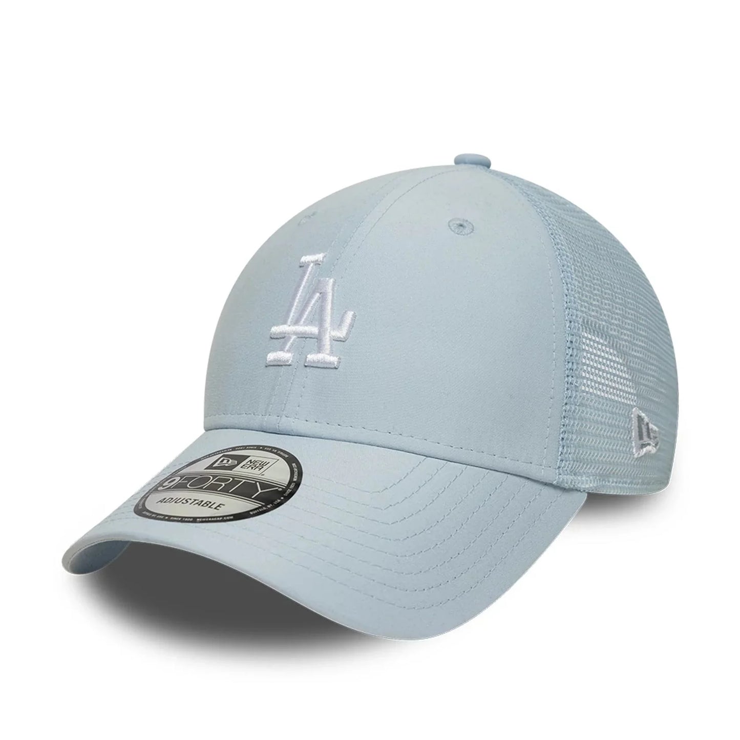 NEW ERA LA Dodgers MLB Homefield Pastel Blue 9FORTY Trucker Adjustable Cap