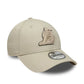 New Era LA Lakers NBA Team Outline Cream 9FORTY Adjustable Cap