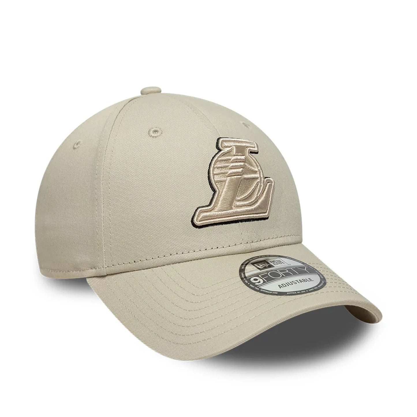New Era LA Lakers NBA Team Outline Cream 9FORTY Adjustable Cap