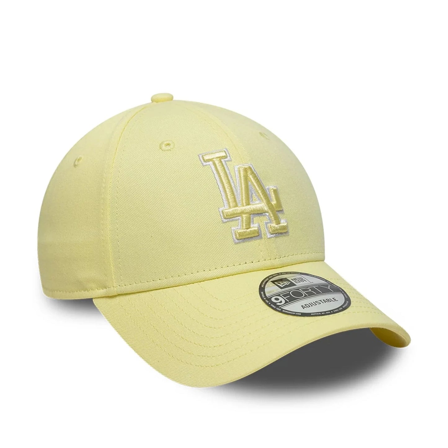 New Era LA Dodgers MLB Team Outline Pastel Yellow 9FORTY Adjustable Cap