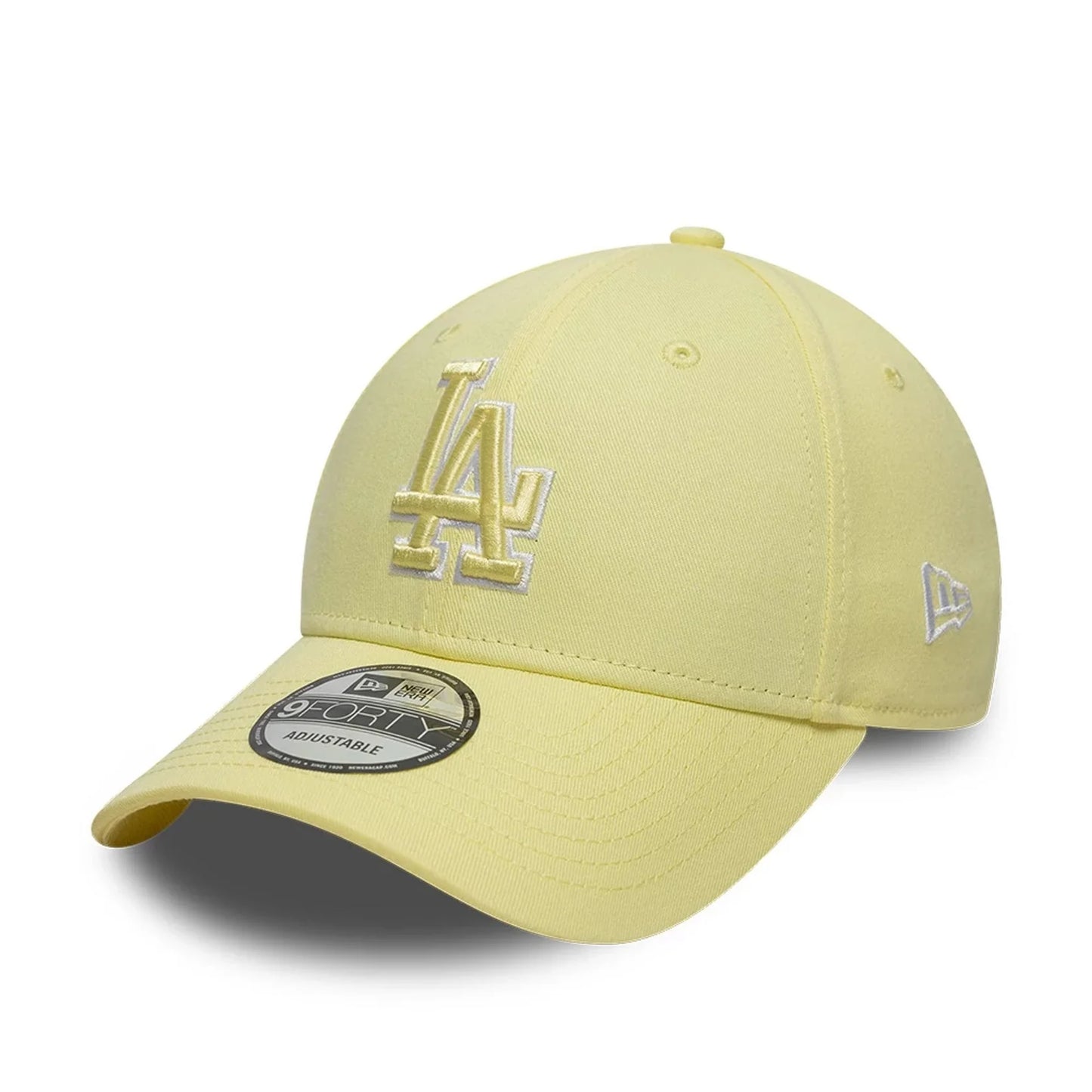 New Era LA Dodgers MLB Team Outline Pastel Yellow 9FORTY Adjustable Cap