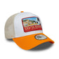 New Era Location Orange 9FORTY A-Frame Trucker Adjustable Cap