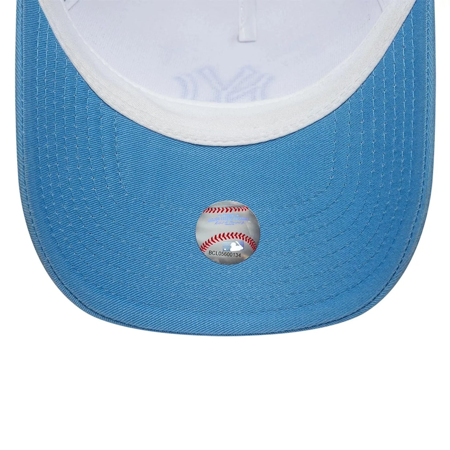 New Era New York Yankees MLB League Essential Pastel Blue 9FORTY A-Frame Trucker Adjustable Cap