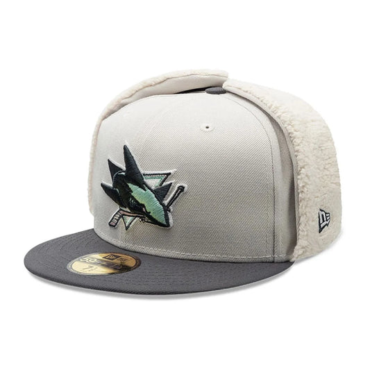 NEW ERA San Jose Sharks NHL Patch Light Beige Dogear 59FIFTY Fitted Cap
