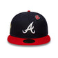 NEW ERA Atlanta Braves MLB Icon Navy & Red 59FIFTY Fitted Cap