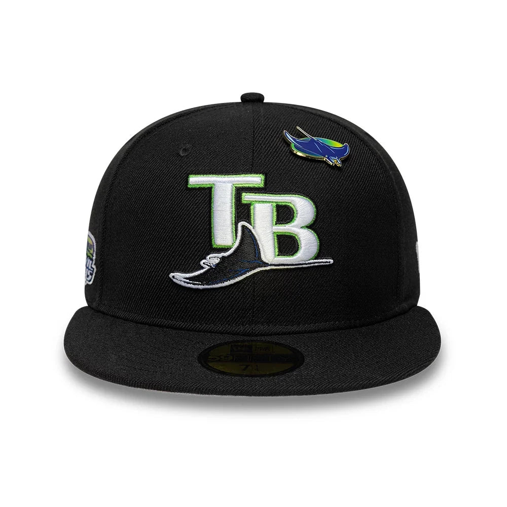 NEW ERA Tampa Bay Rays MLB Icon Black 59FIFTY Fitted Cap