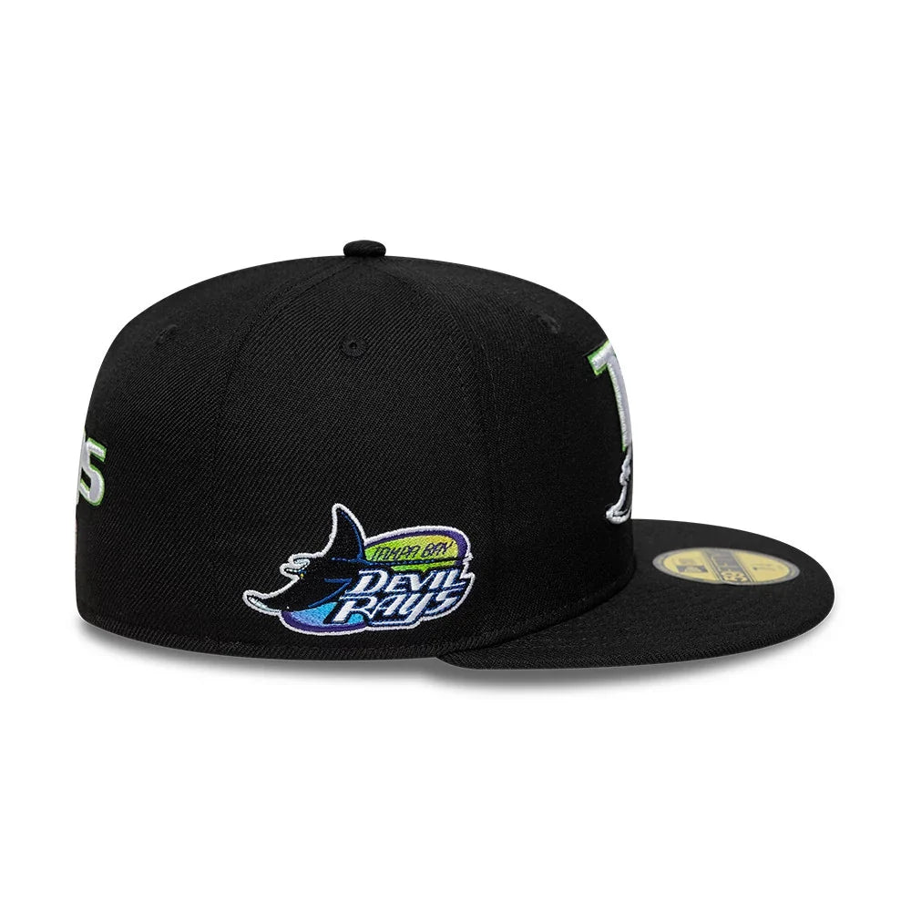 NEW ERA Tampa Bay Rays MLB Icon Black 59FIFTY Fitted Cap
