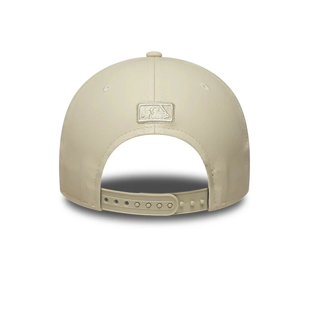 NEW ERA LA Dodgers Womens MLB Diamante PU Cream 9FORTY M-Crown Adjustable Cap