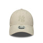 NEW ERA New York Yankees Womens MLB Cord Cord Cream 9FORTY Adjustable Cap