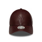 NEW ERA New York Yankees Womens MLB Diamante PU Dark Red 9FORTY M-Crown Adjustable Cap