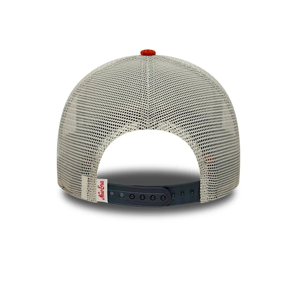 NEW ERA Patch Cord Navy & Red 9FORTY A-Frame Trucker Adjustable Cap