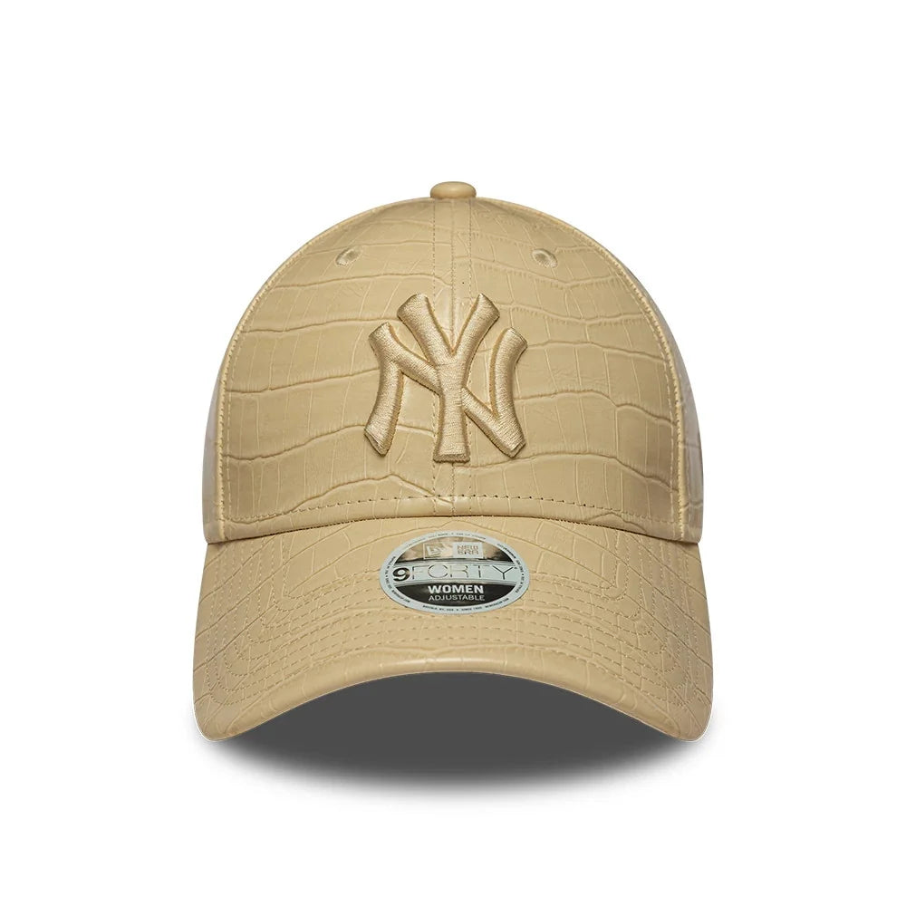 NEW ERA Womens MLB Pattern PU Light Beige 9FORTY Adjustable Cap