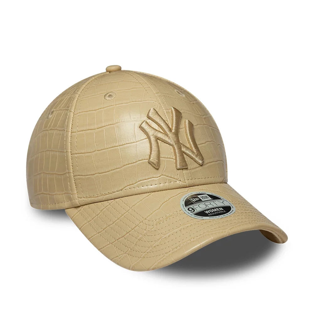 NEW ERA Womens MLB Pattern PU Light Beige 9FORTY Adjustable Cap