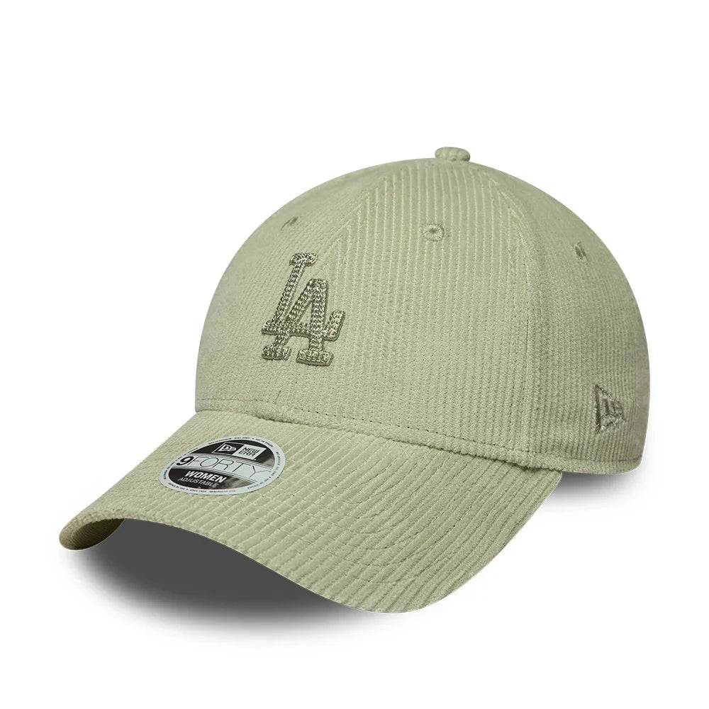 NEW ERA LA Dodgers Womens MLB Cord Pastel Green 9FORTY Adjustable Cap