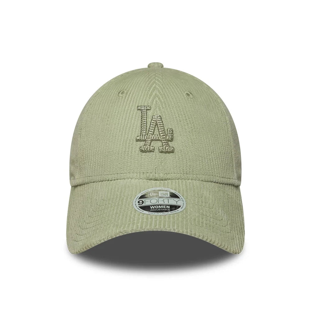 NEW ERA LA Dodgers Womens MLB Cord Pastel Green 9FORTY Adjustable Cap