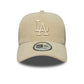 NEW ERA LA Dodgers MLB Cord Cream 9FORTY A-Frame Trucker Adjustable Cap