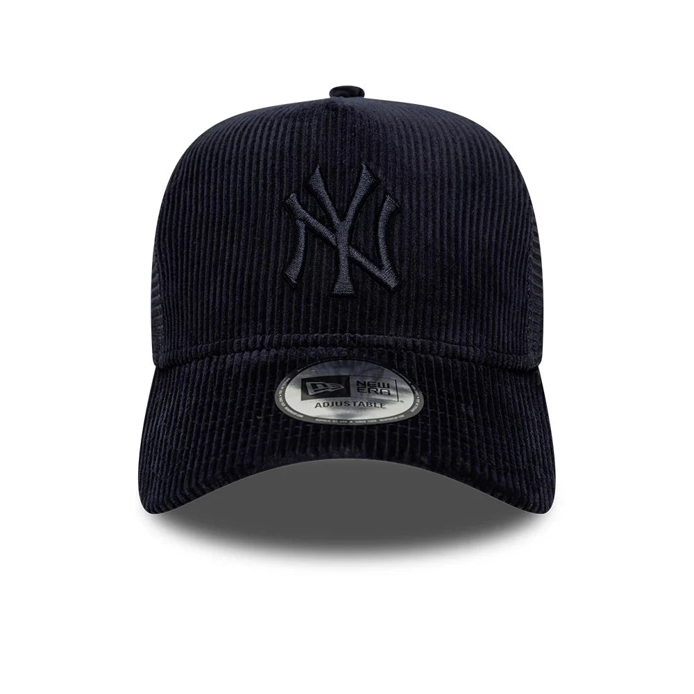 NEW ERA New York Yankees MLB Cord Navy 9FORTY A-Frame Trucker Adjustable Cap