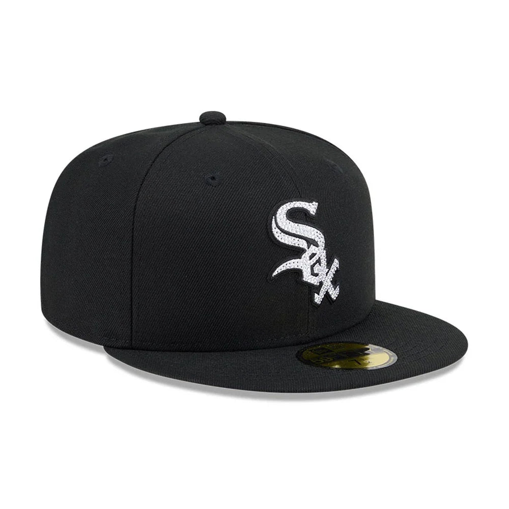 New Era Chicago White Sox MLB Rhinestone Badge Black 59FIFTY Fitted Cap