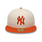 NEW ERA New York Yankees MLB League Essential Cream & Orange 59FIFTY Fitted Cap