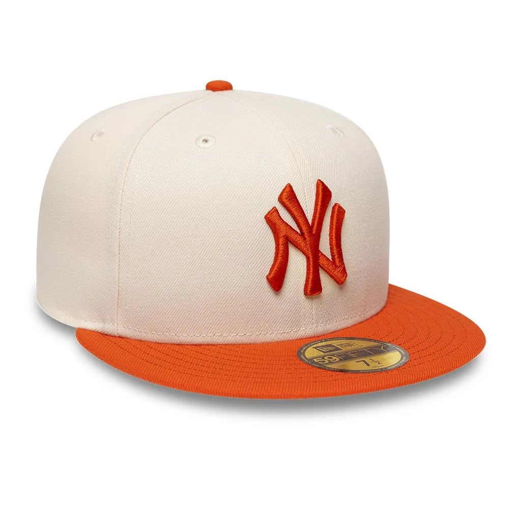 NEW ERA New York Yankees MLB League Essential Cream & Orange 59FIFTY Fitted Cap