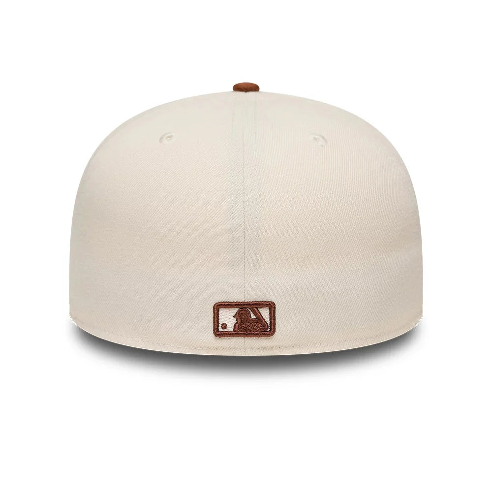 NEW ERA New York Yankees MLB League Essential Cream & Brown 59FIFTY Fitted Cap