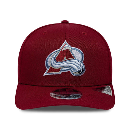 New Era Colorado Avalanche NHL Team Dark Red 9SEVENTY Stretch Snap Adjustable Cap
