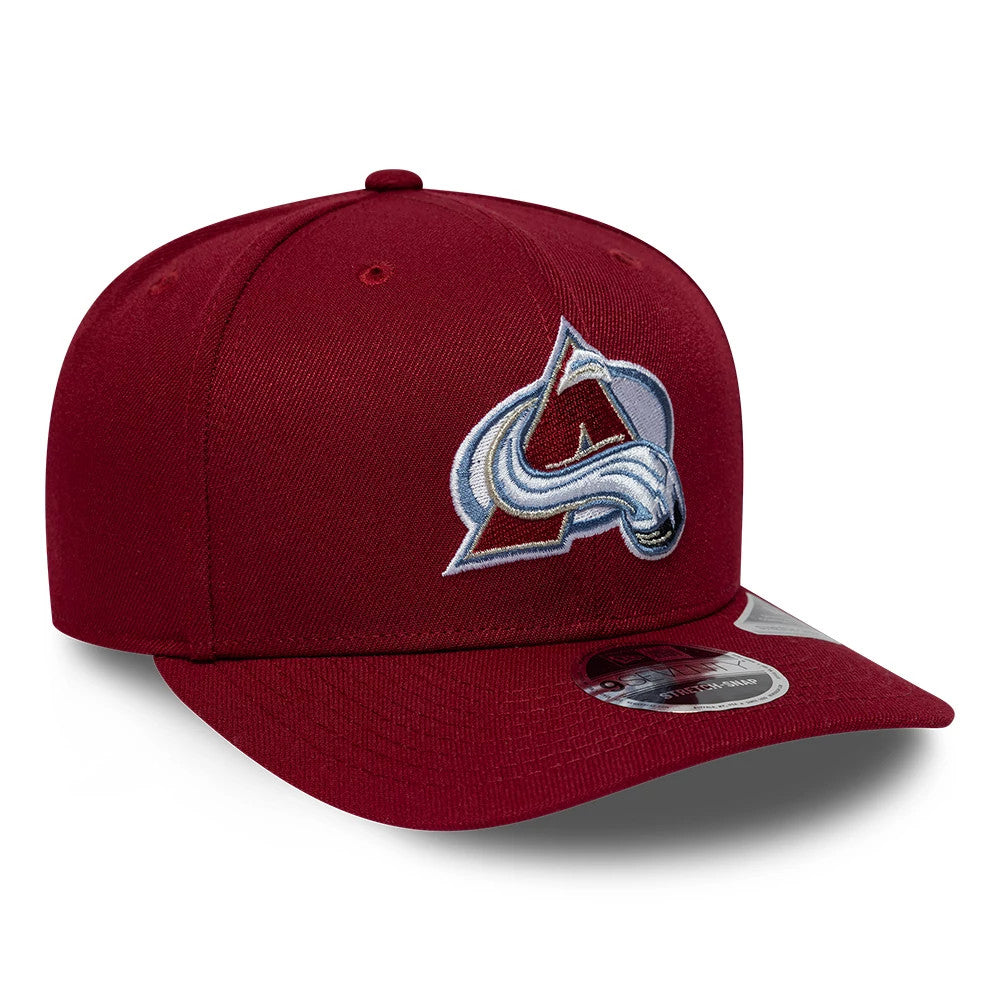 New Era Colorado Avalanche NHL Team Dark Red 9SEVENTY Stretch Snap Adjustable Cap