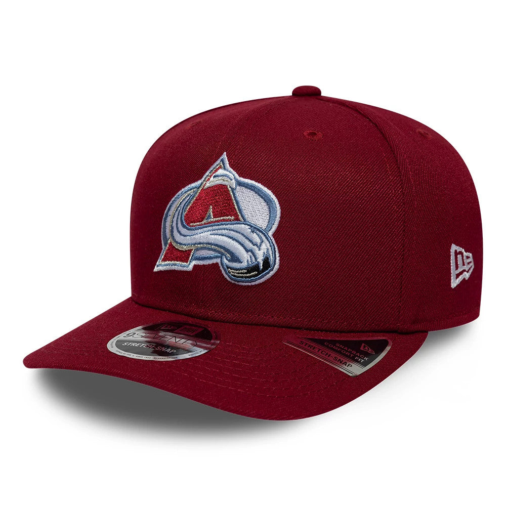 New Era Colorado Avalanche NHL Team Dark Red 9SEVENTY Stretch Snap Adjustable Cap