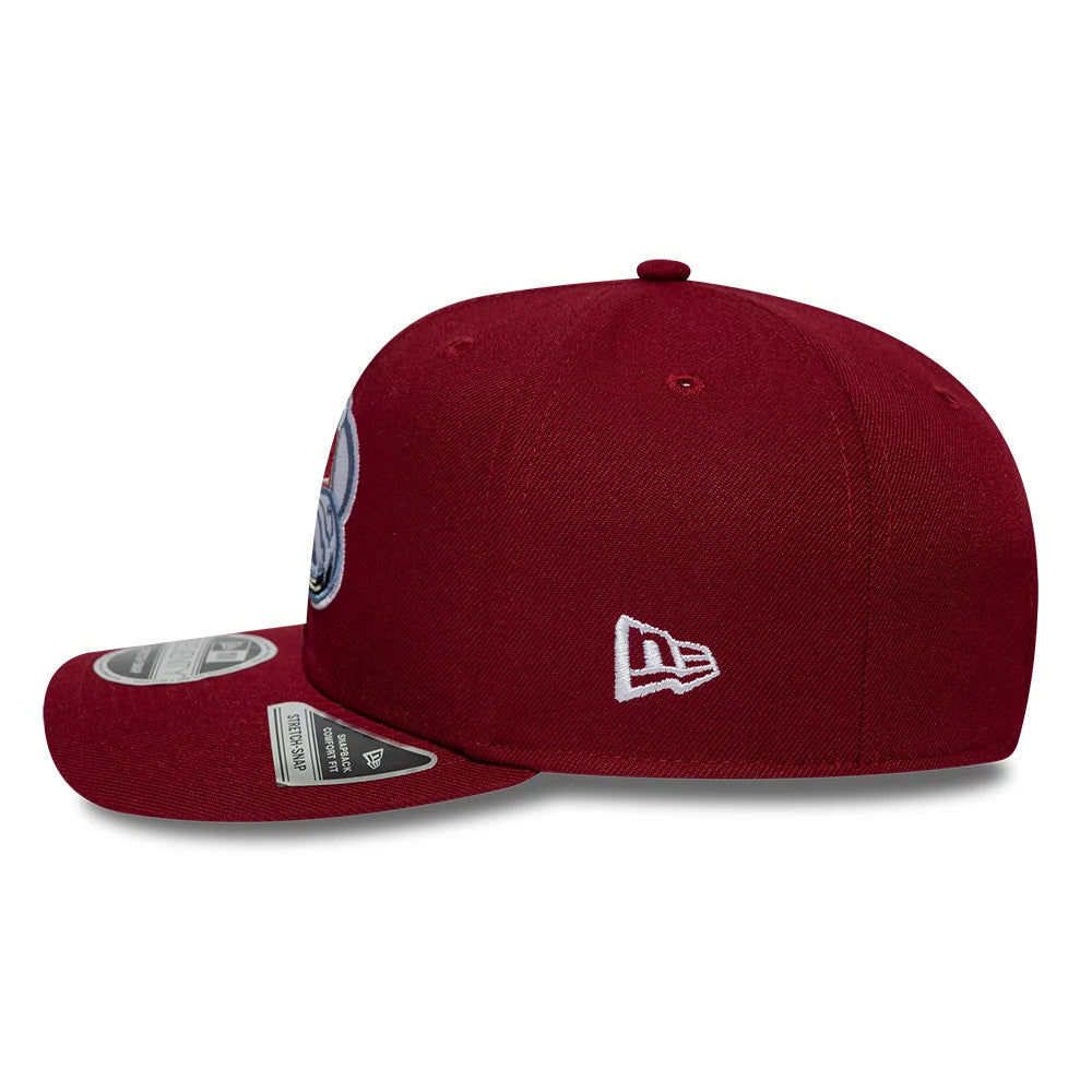 New Era Colorado Avalanche NHL Team Dark Red 9SEVENTY Stretch Snap Adjustable Cap