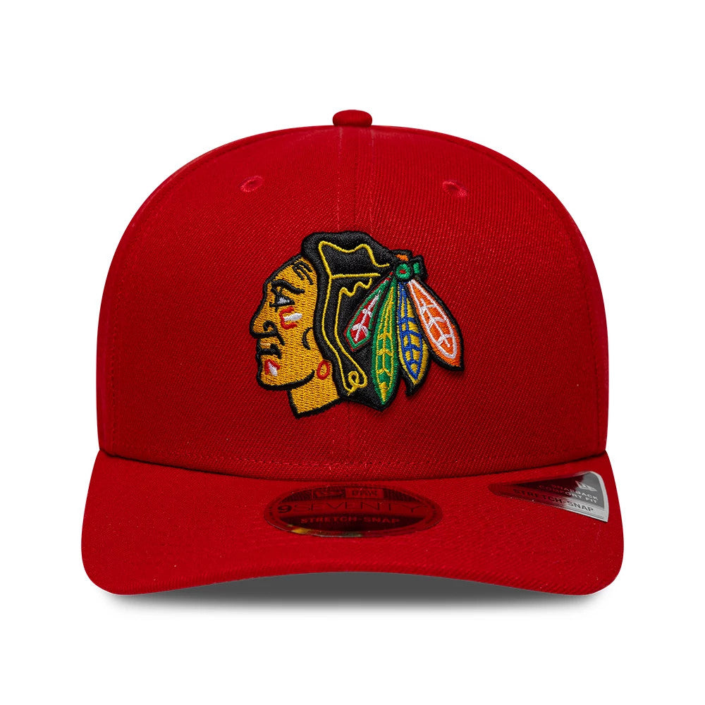 New Era Chicago Blackhawks NHL Team Red 9SEVENTY Stretch Snap Adjustable Cap