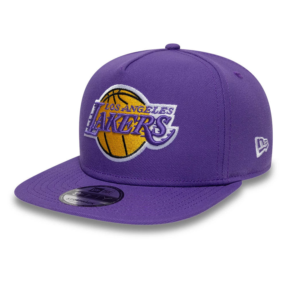 New Era LA Lakers NBA Hardwood Classic Purple 9FIFTY A-Frame Snapback Adjustable Cap