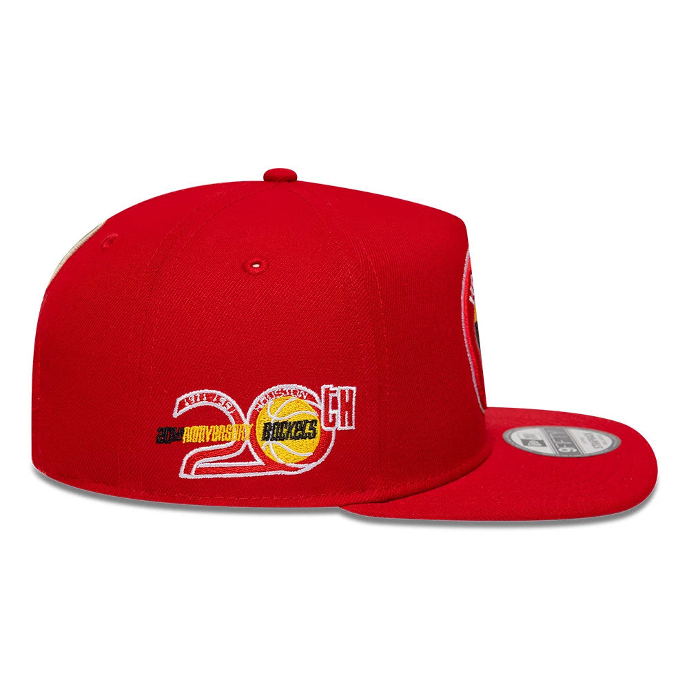 New Era Houston Rockets NBA Hardwood Classic Red 9FIFTY A-Frame Snapback Adjustable Cap