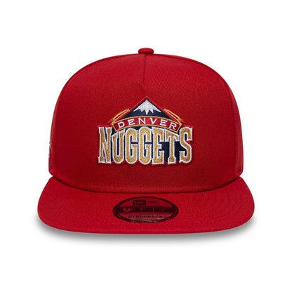 New Era Denver Nuggets NBA Hardwood Classic Dark Red 9FIFTY A-Frame Snapback Adjustable Cap