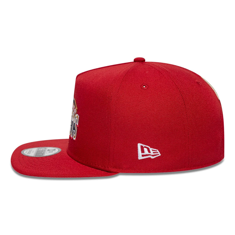 New Era Denver Nuggets NBA Hardwood Classic Dark Red 9FIFTY A-Frame Snapback Adjustable Cap