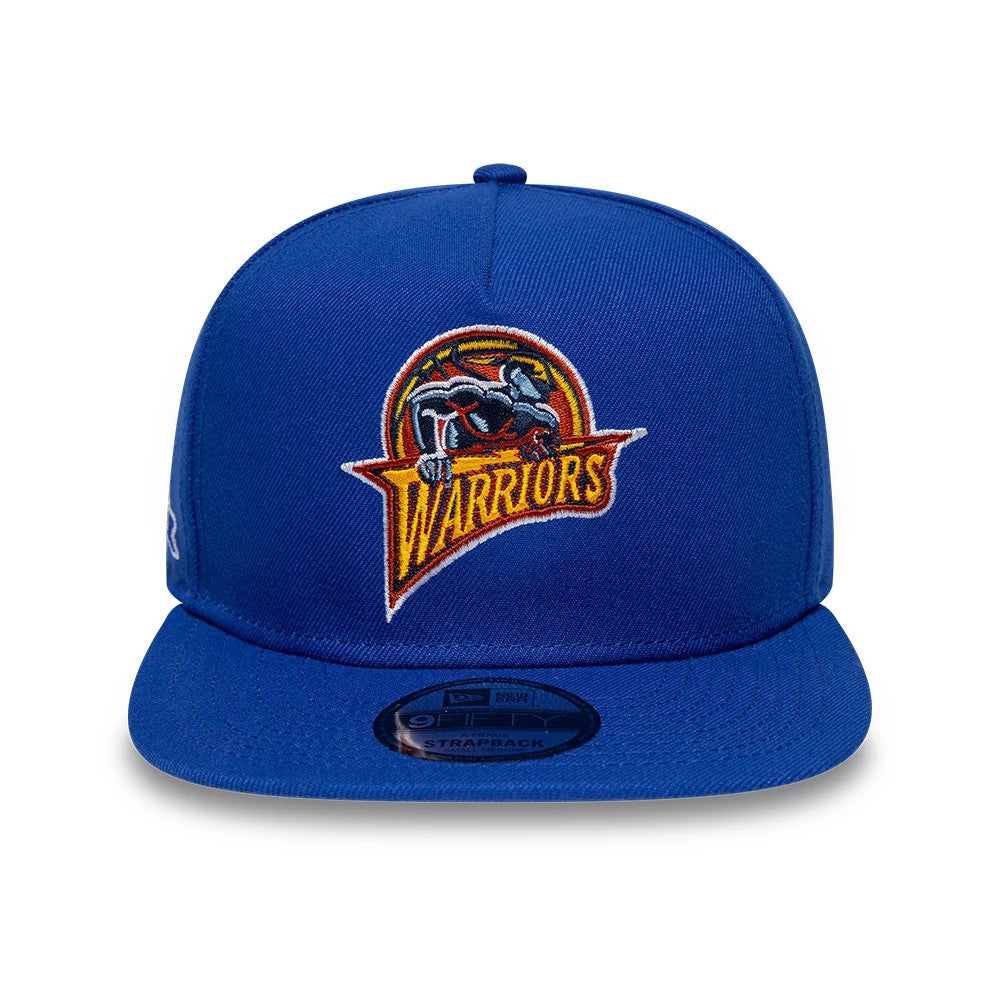 New Era Golden State Warriors NBA Hardwood Classic Blue 9FIFTY A-Frame Snapback Adjustable Cap
