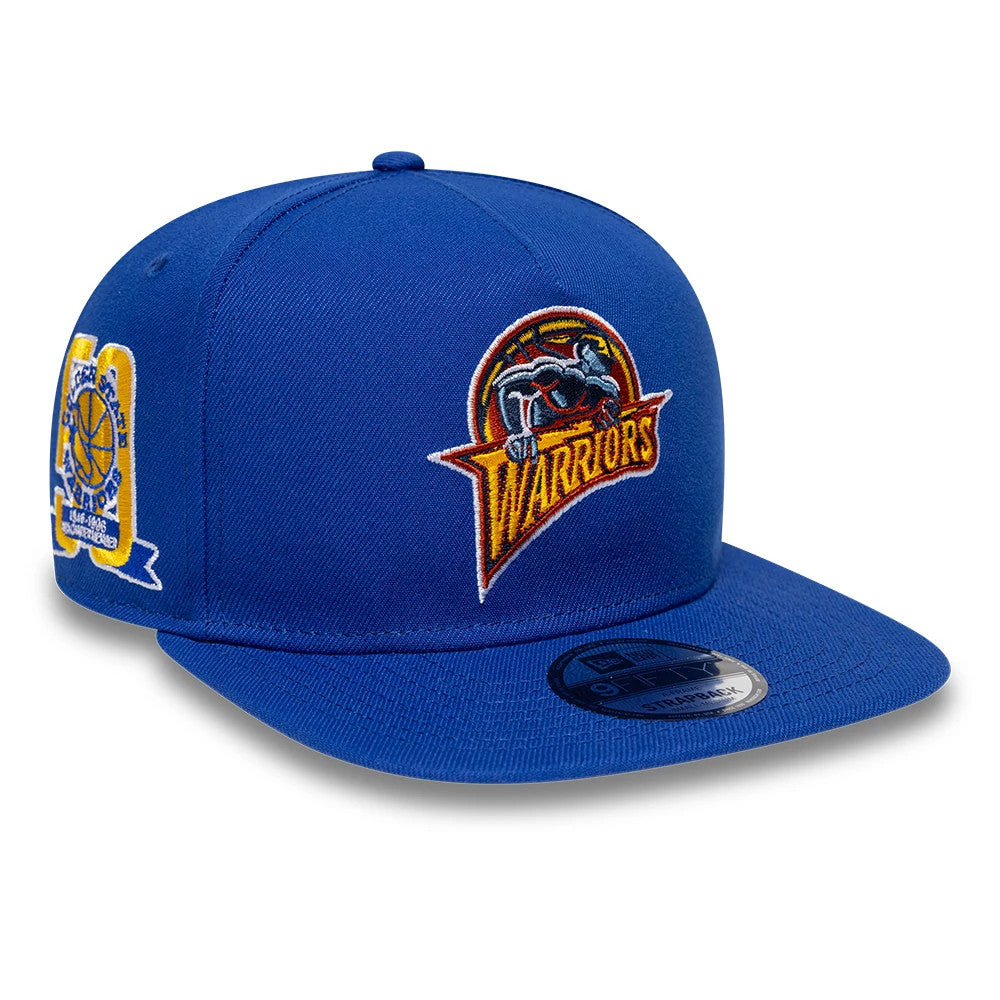 New Era Golden State Warriors NBA Hardwood Classic Blue 9FIFTY A-Frame Snapback Adjustable Cap