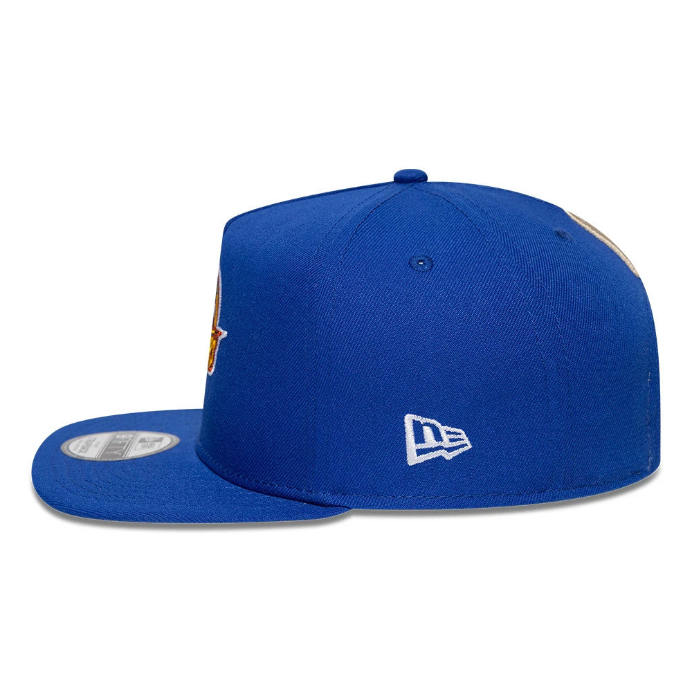 New Era Golden State Warriors NBA Hardwood Classic Blue 9FIFTY A-Frame Snapback Adjustable Cap
