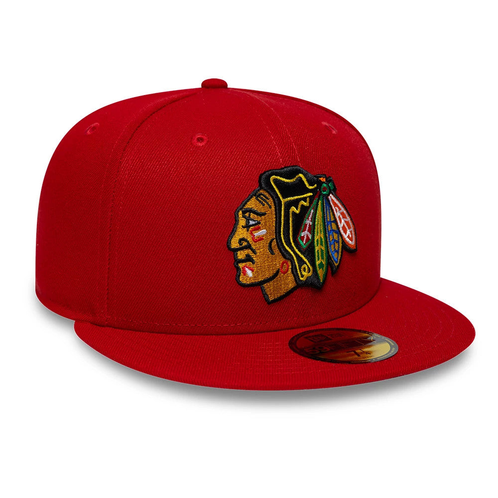New Era Chicago Blackhawks NHL Basic Red 59FIFTY Fitted Cap