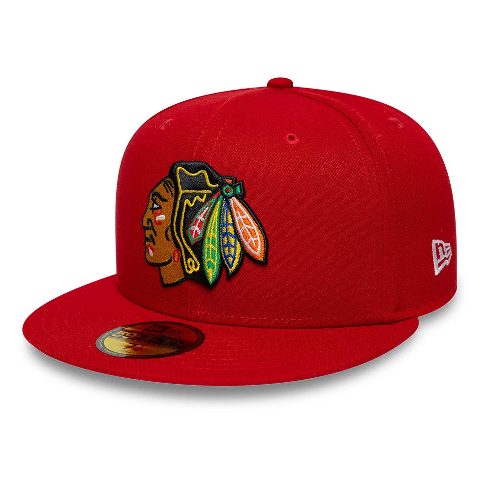 New Era Chicago Blackhawks NHL Basic Red 59FIFTY Fitted Cap