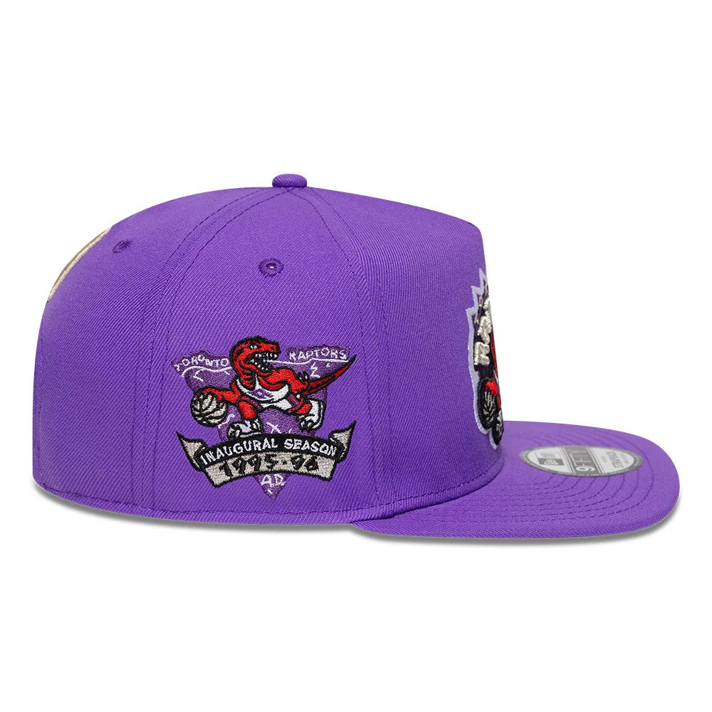 New Era Toronto Raptors NBA Hardwood Classic Bright Purple 9FIFTY A-Frame Snapback Adjustable Cap