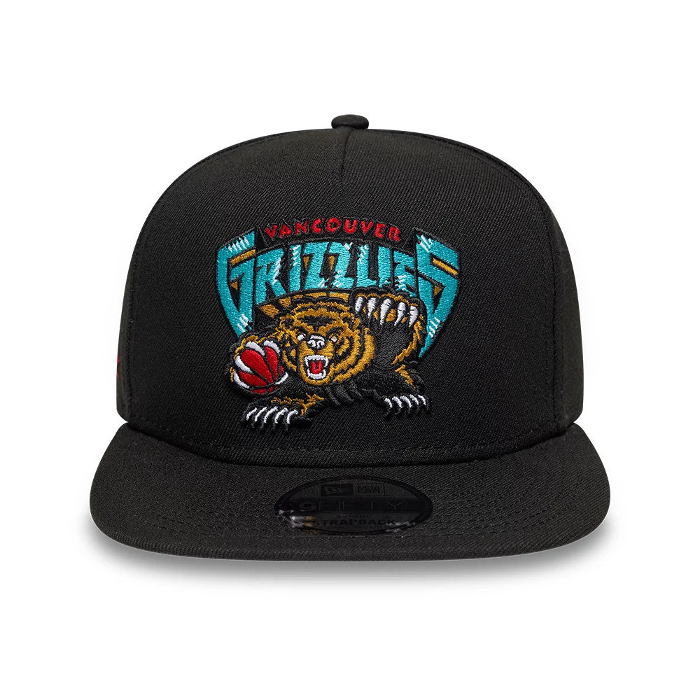 New Era Vancouver Grizzlies NBA Hardwood Classic Black 9FIFTY A-Frame Snapback Adjustable Cap