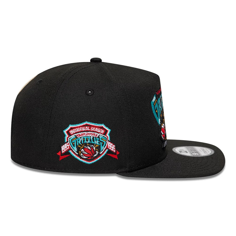 New Era Vancouver Grizzlies NBA Hardwood Classic Black 9FIFTY A-Frame Snapback Adjustable Cap