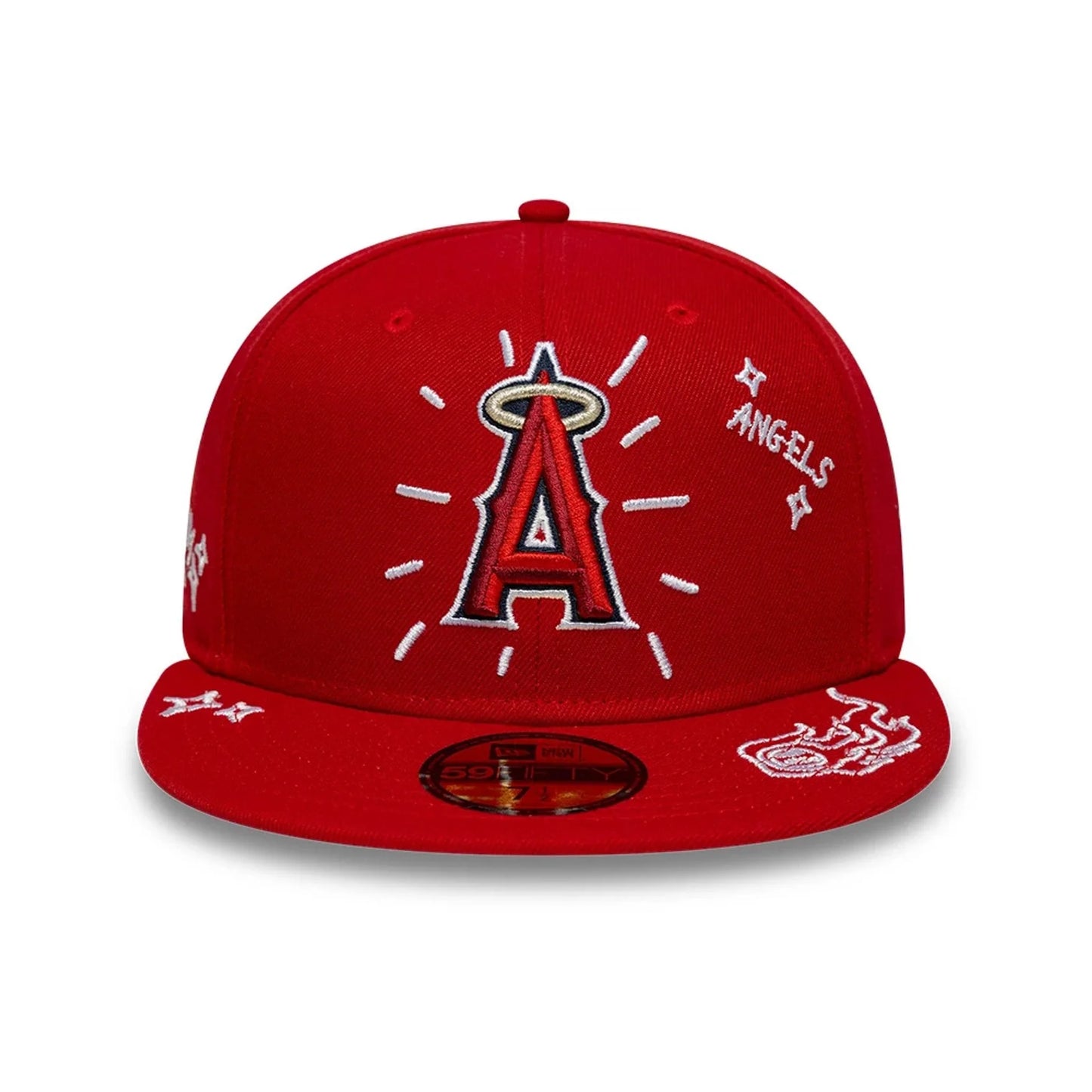NEW ERA LA Angels MLB Scribble Red 59FIFTY Fitted Cap