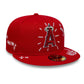 NEW ERA LA Angels MLB Scribble Red 59FIFTY Fitted Cap