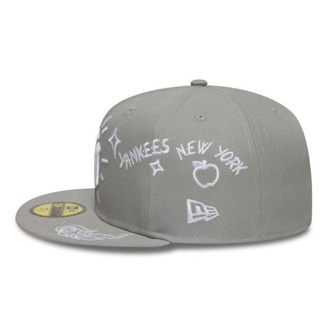 NEW ERA New York Yankees MLB Scribble Grey 59FIFTY Fitted Cap