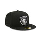 NEW ERA Las Vegas Raiders NFL Official Team Colours Black 59FIFTY Fitted Cap