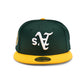 NEW ERA Oakland Athletics MLB Upside Down Dark Green 59FIFTY Fitted Cap