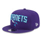 NEW ERA Charlotte Hornets NBA Patch Purple 9FIFTY Snapback Cap